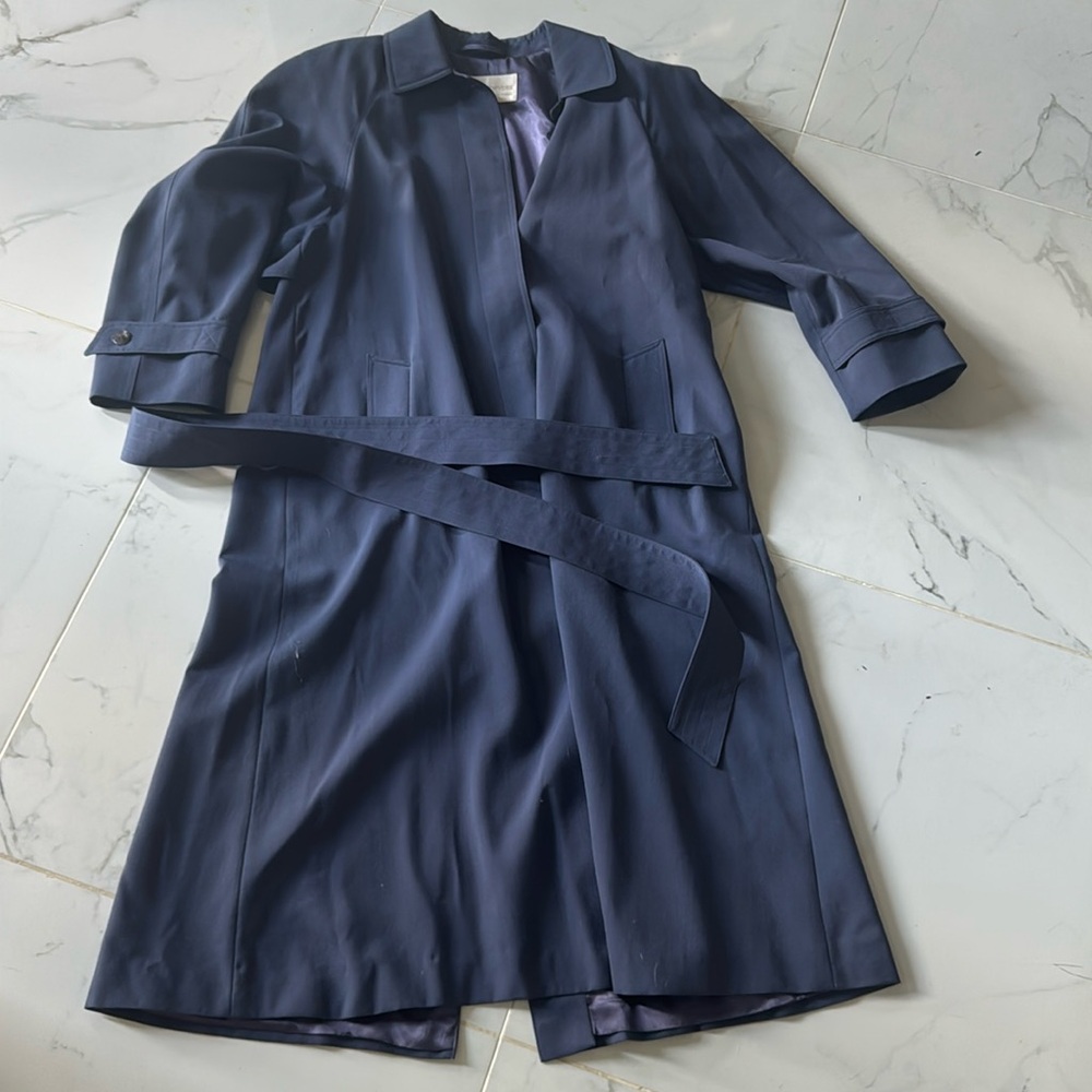 Jones New York Navy Coat With Belt